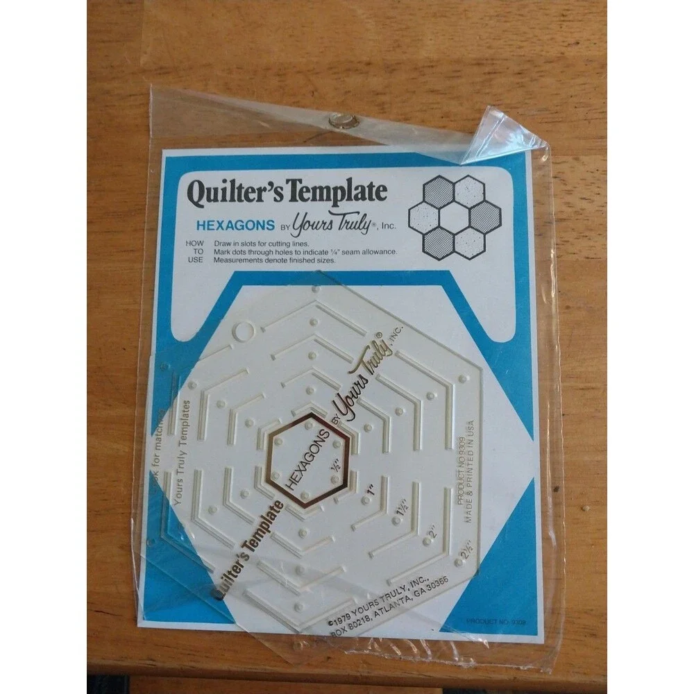 Quilter's Template Hexagons by Yours Truly
